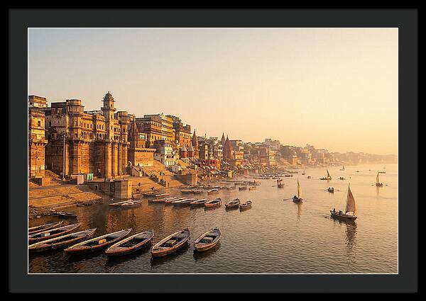 Varanasi Riverfront At Dawn