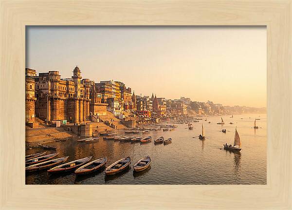 Varanasi Riverfront At Dawn