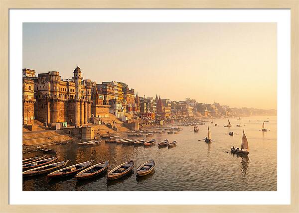 Varanasi Riverfront At Dawn