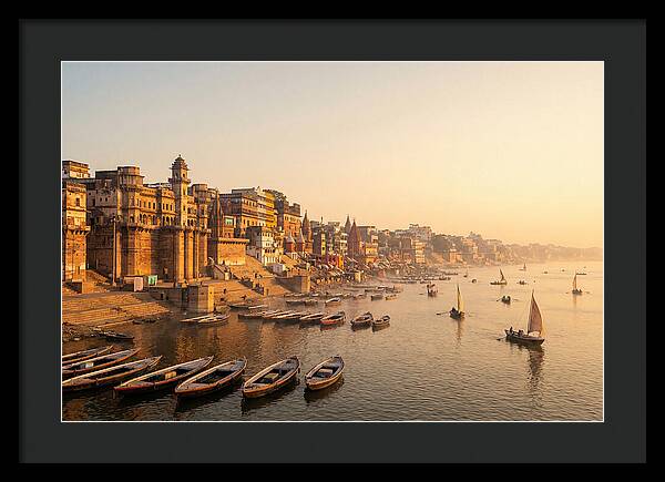 Varanasi Riverfront At Dawn