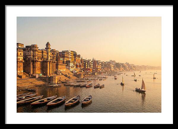 Varanasi Riverfront At Dawn