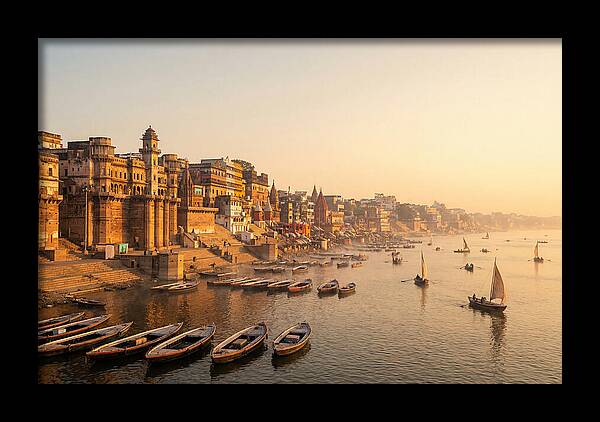Varanasi Riverfront At Dawn