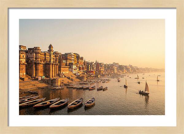 Varanasi Riverfront At Dawn