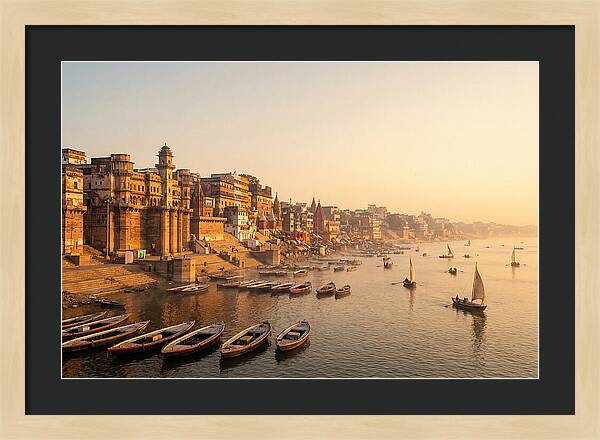 Varanasi Riverfront At Dawn