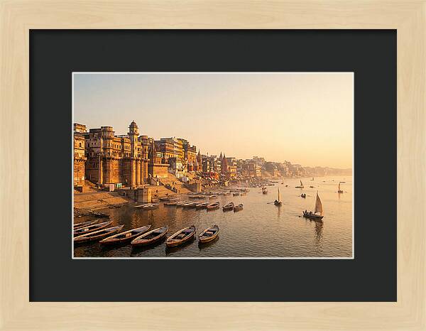 Varanasi Riverfront At Dawn