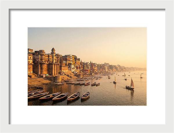 Varanasi Riverfront At Dawn