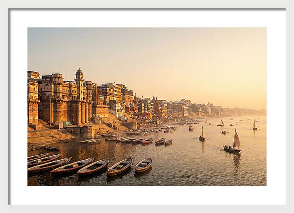 Varanasi Riverfront At Dawn