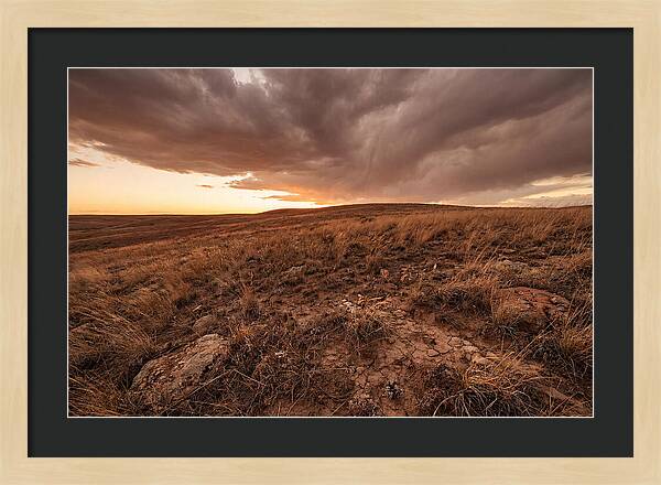 Vast Prairie Under Dramatic Clouds