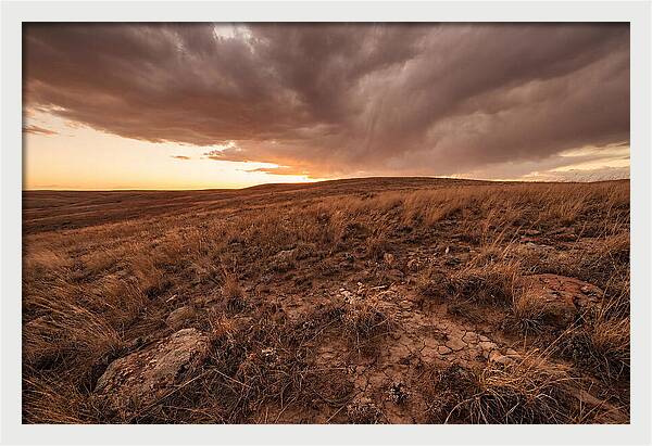 Vast Prairie Under Dramatic Clouds