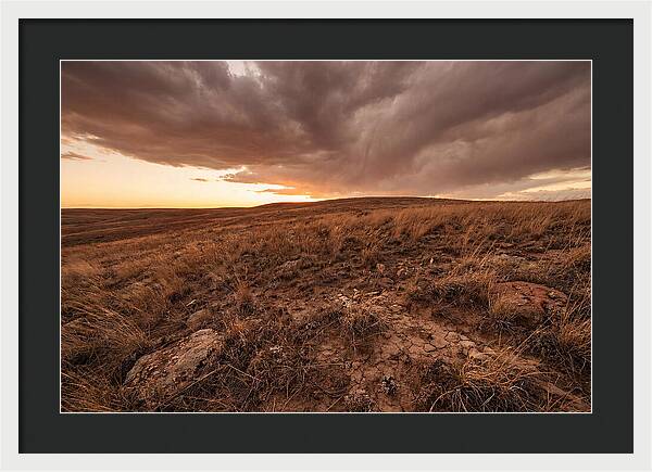 Vast Prairie Under Dramatic Clouds