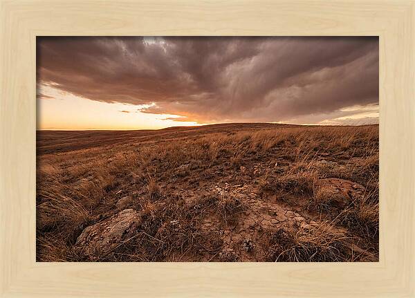Vast Prairie Under Dramatic Clouds