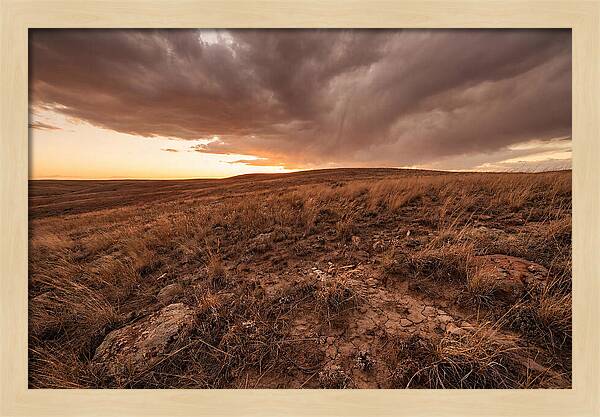 Vast Prairie Under Dramatic Clouds