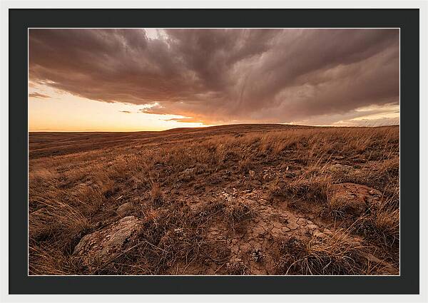 Vast Prairie Under Dramatic Clouds