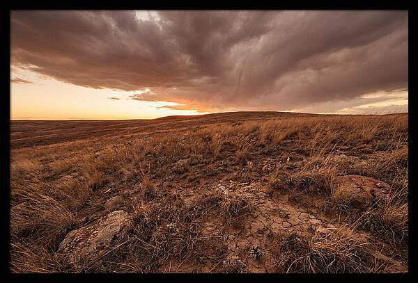 Vast Prairie Under Dramatic Clouds