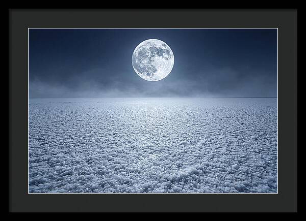 Vast Salt Flats Under Moonlight