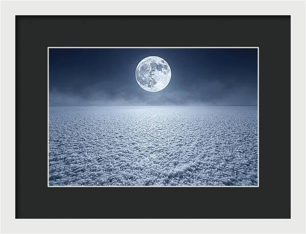 Vast Salt Flats Under Moonlight