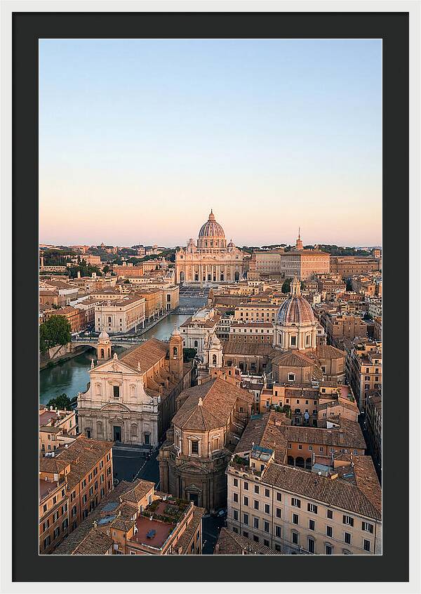 Vatican City Skyline At Dusk