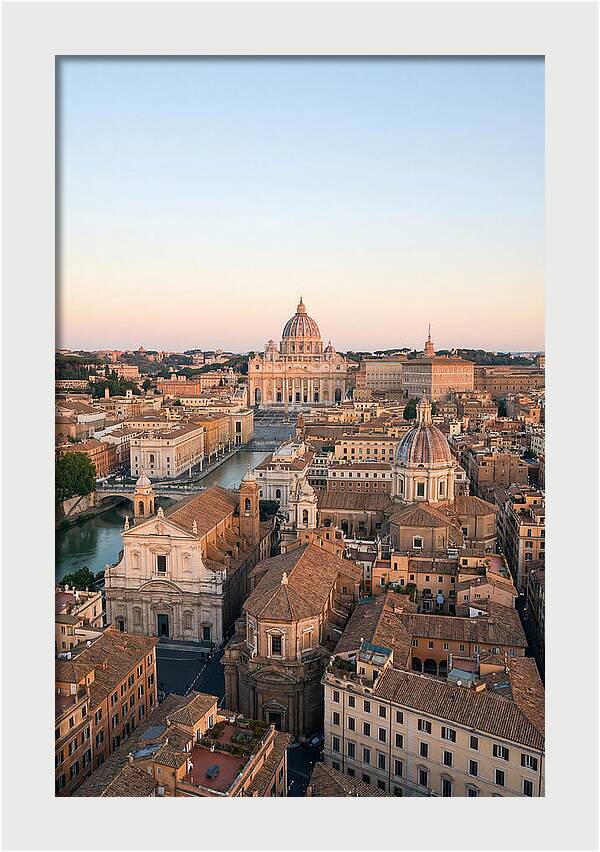 Vatican City Skyline At Dusk