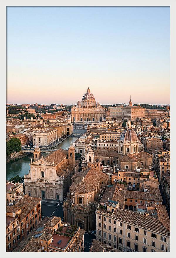 Vatican City Skyline At Dusk