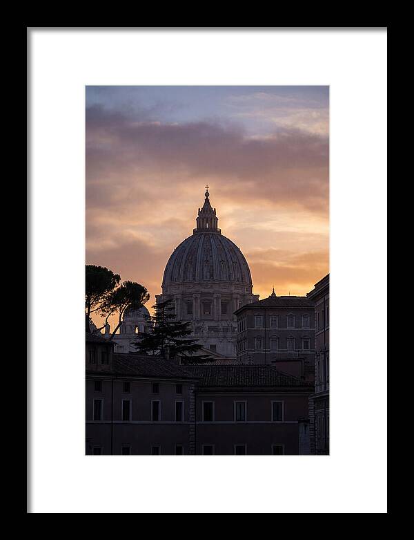 Vatican Dome At Sunset