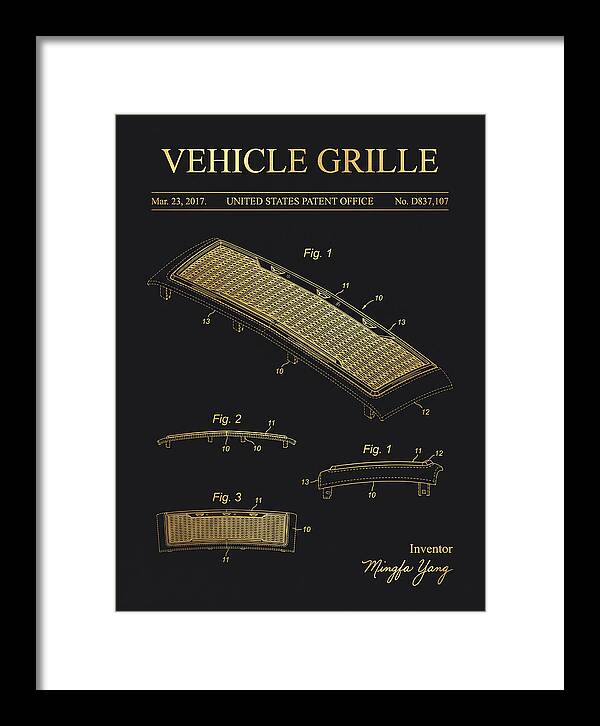 Vehicle Grille Gold Patent Usd837107s1