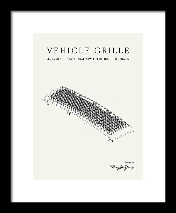 Vehicle Grille Minimalist Patent Usd837107s1