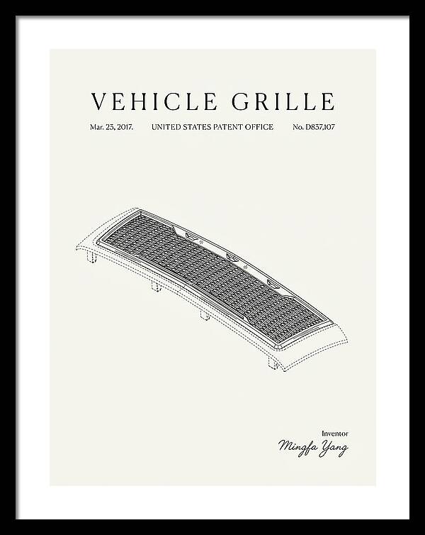 Vehicle Grille Minimalist Patent Usd837107s1
