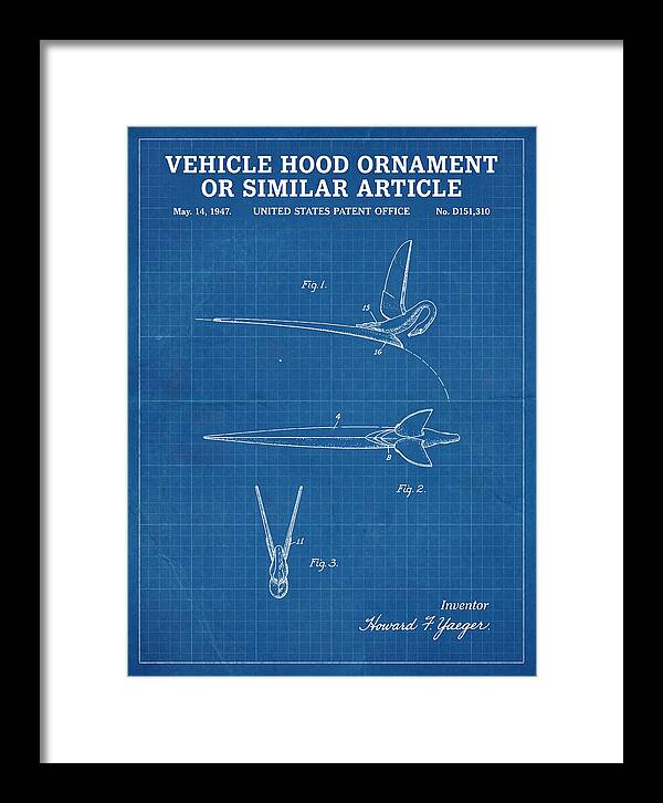 Vehicle Hood Ornament Blueprint Patent Usd151310s