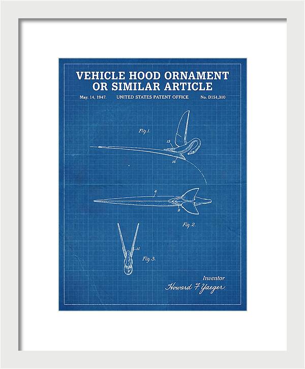 Vehicle Hood Ornament Blueprint Patent Usd151310s