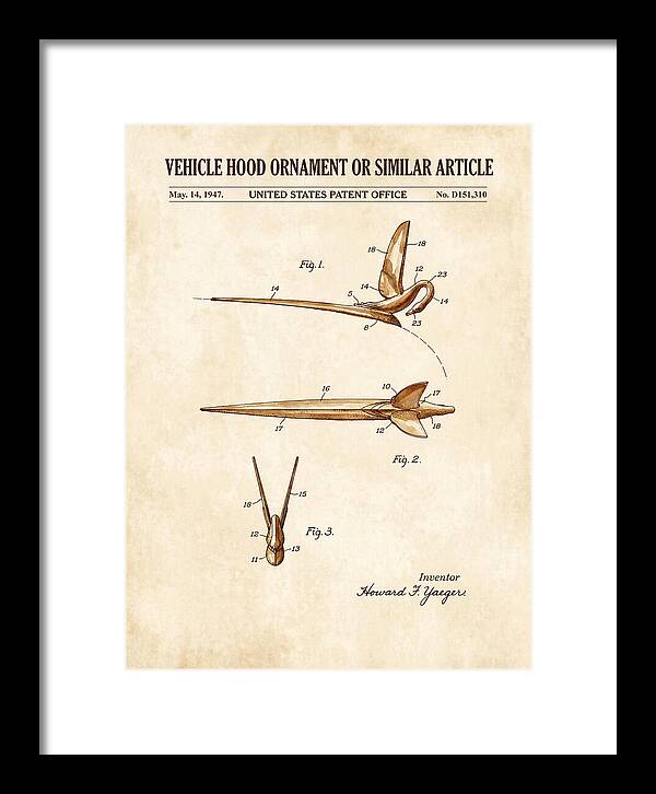 Vehicle Hood Ornament Watercolor Patent Usd151310s