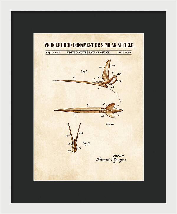 Vehicle Hood Ornament Watercolor Patent Usd151310s
