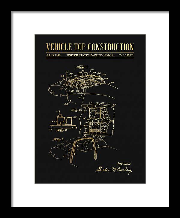 Vehicle Top Construction Gold Patent Us2556062a