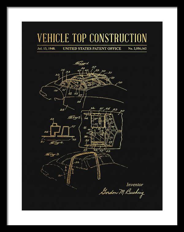 Vehicle Top Construction Gold Patent Us2556062a