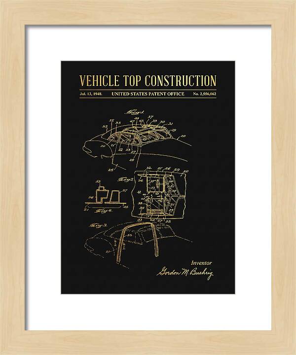 Vehicle Top Construction Gold Patent Us2556062a