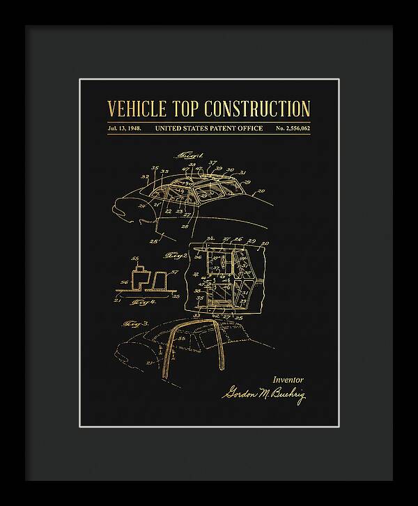 Vehicle Top Construction Gold Patent Us2556062a