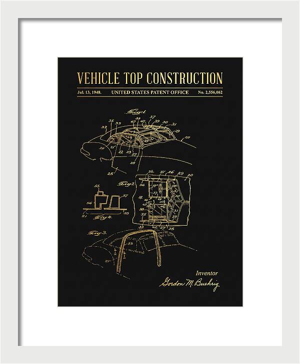 Vehicle Top Construction Gold Patent Us2556062a