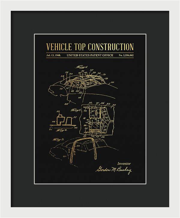 Vehicle Top Construction Gold Patent Us2556062a
