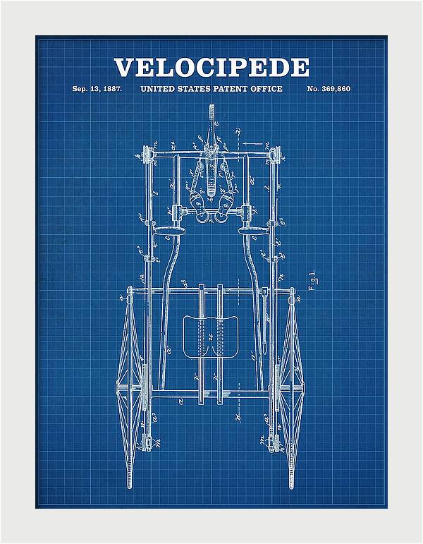 Velocipede Blueprint Patent Us369860a