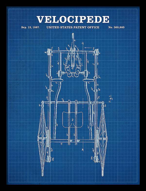 Velocipede Blueprint Patent Us369860a