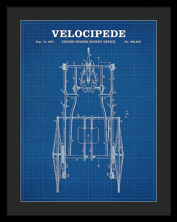 Velocipede Blueprint Patent Us369860a
