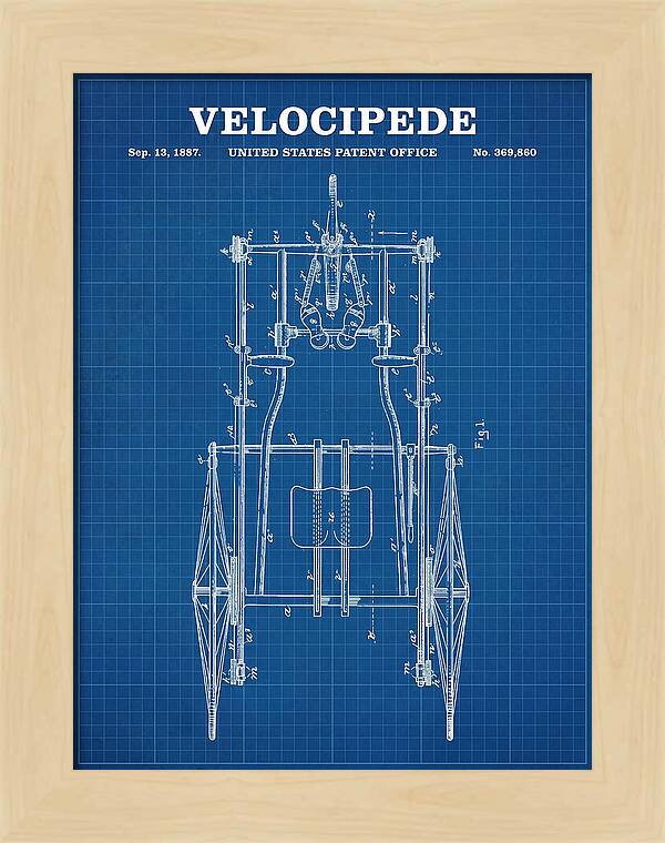 Velocipede Blueprint Patent Us369860a