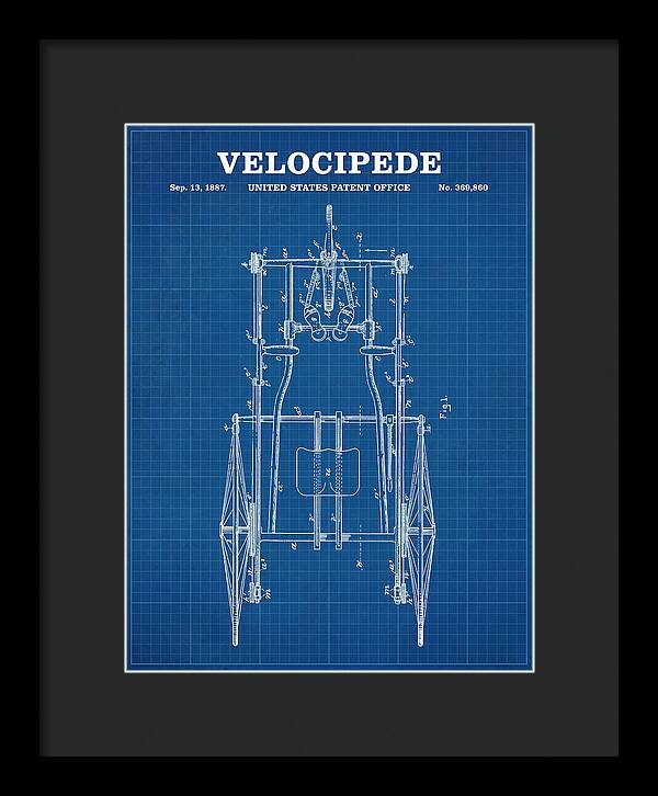 Velocipede Blueprint Patent Us369860a