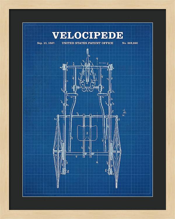 Velocipede Blueprint Patent Us369860a