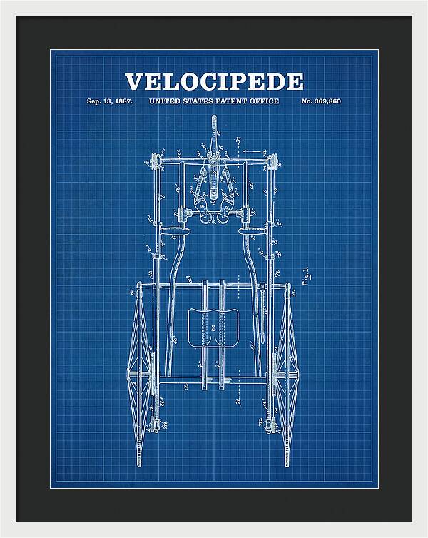 Velocipede Blueprint Patent Us369860a
