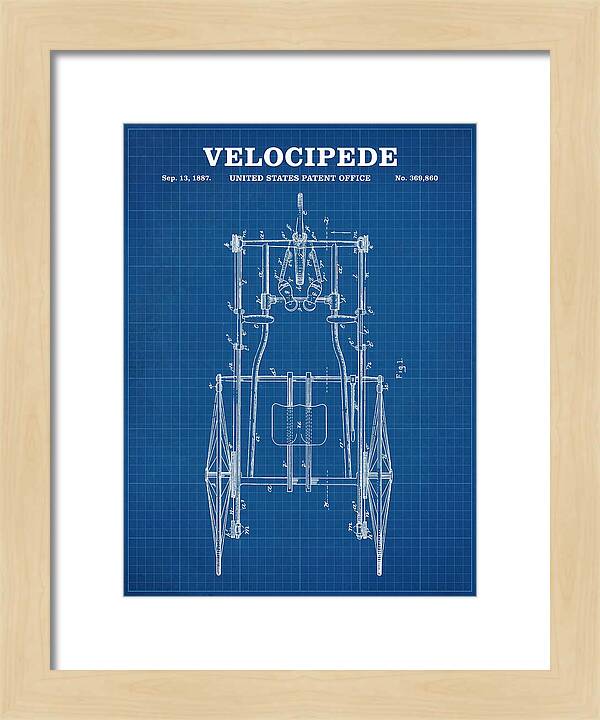 Velocipede Blueprint Patent Us369860a