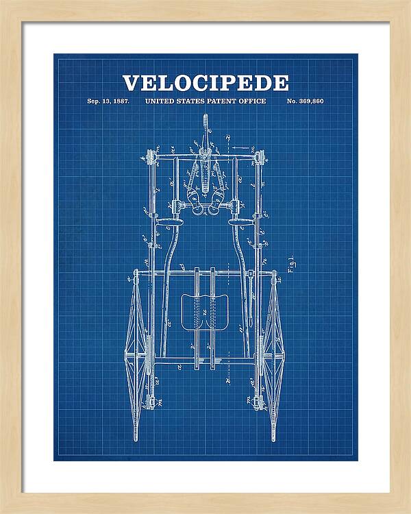 Velocipede Blueprint Patent Us369860a