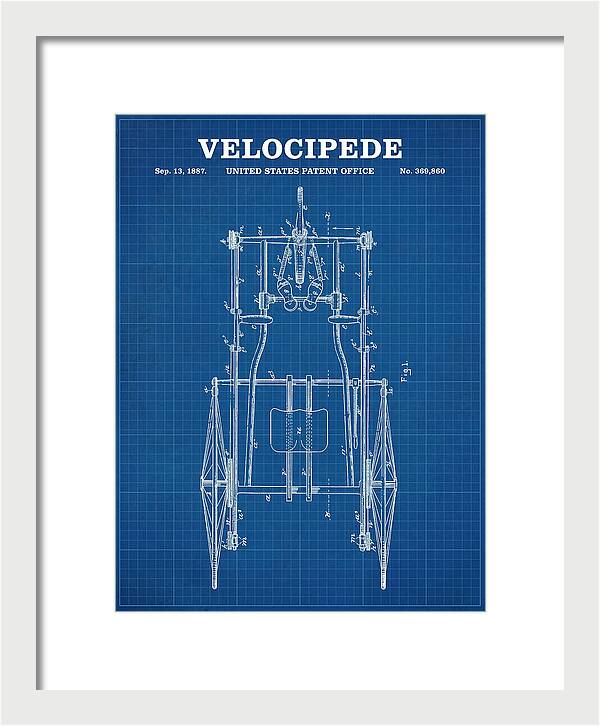 Velocipede Blueprint Patent Us369860a