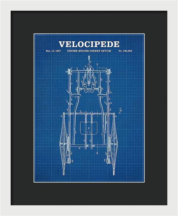 Velocipede Blueprint Patent Us369860a