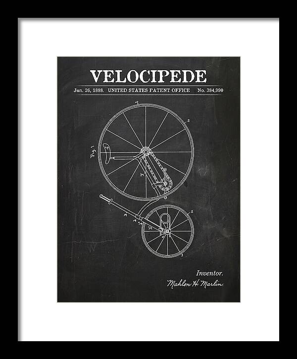 Velocipede Chalkboard Patent Us384990a