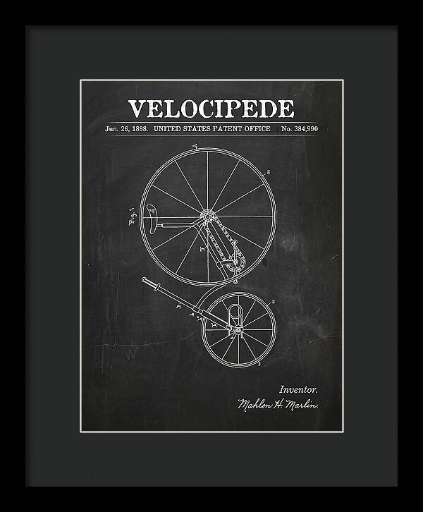 Velocipede Chalkboard Patent Us384990a